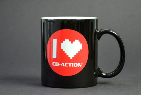 Kubek ceramiczny „I love CD-Action”, czarny