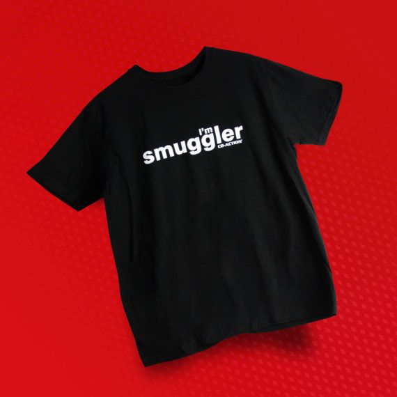 Koszulka z napisem "I'm Smuggler", czarna, rozmiar M